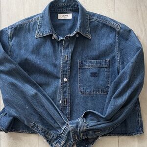 Celine cropped denim shirt- current in stores
